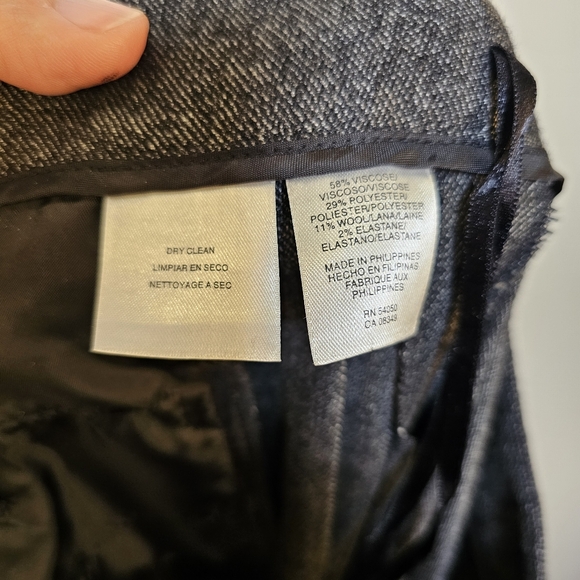 Anne Klein grey business office formal wide winter pants size 10 US - Picture 7 of 8